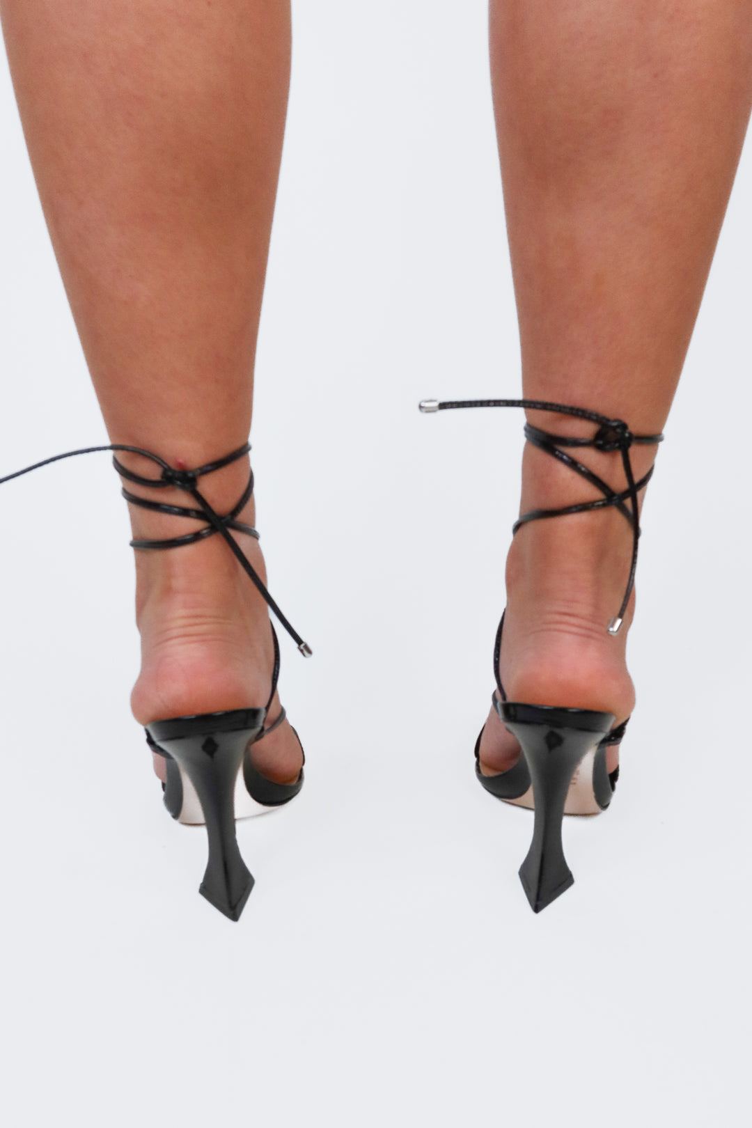 Schutz black patent strappy heels (8.5; retail $148)