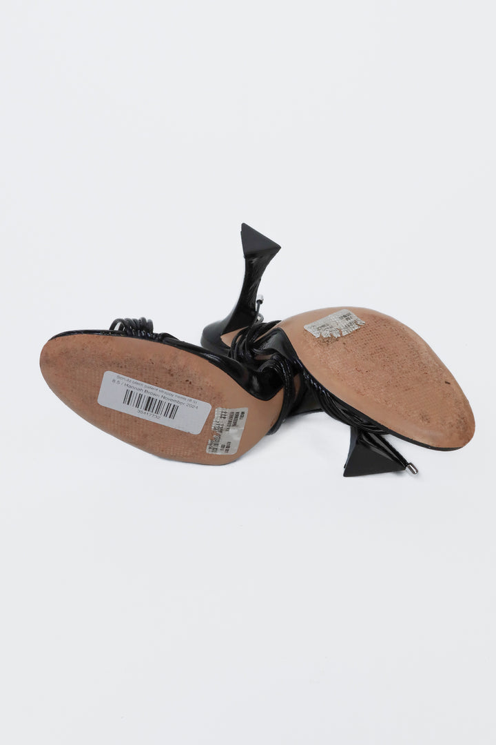 Schutz black patent strappy heels (8.5; retail $148)
