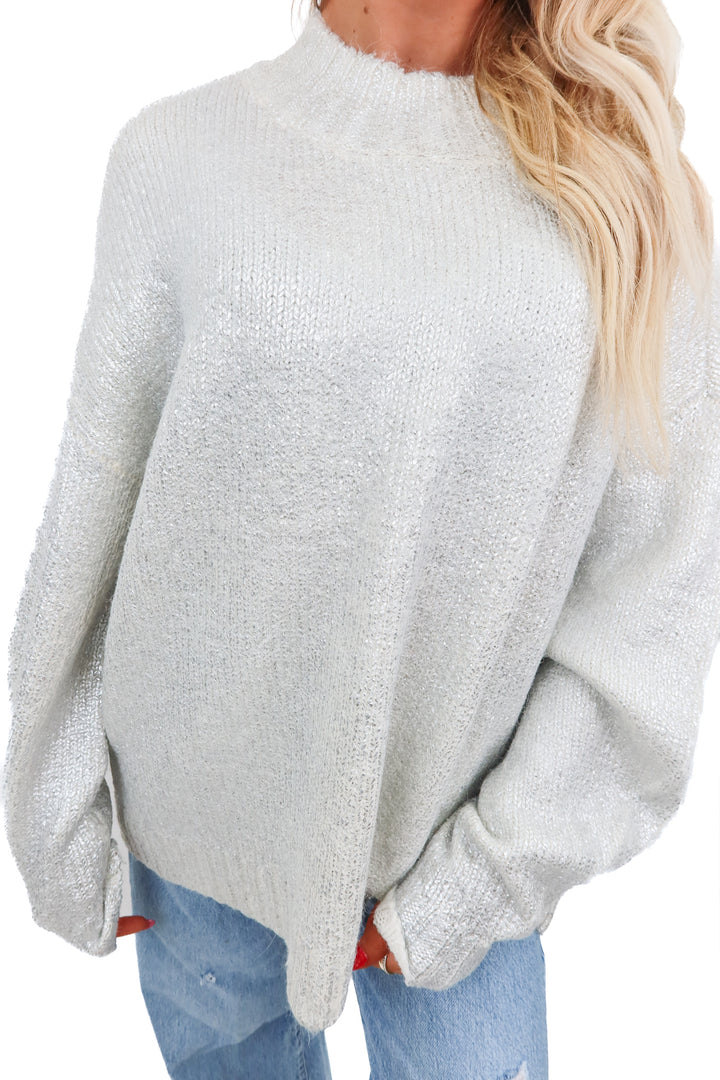 Pistola silver metallic sweater (S) NWT