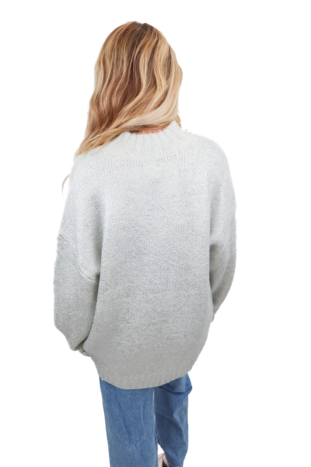 Pistola silver metallic sweater (S) NWT