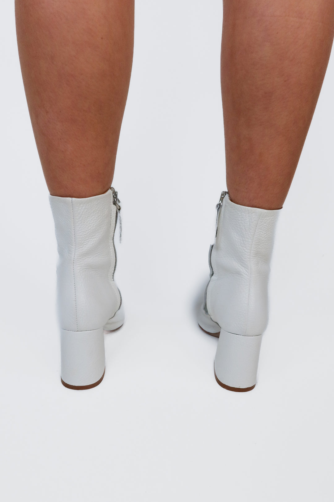 Thursday white leather snakeskin booties (8)