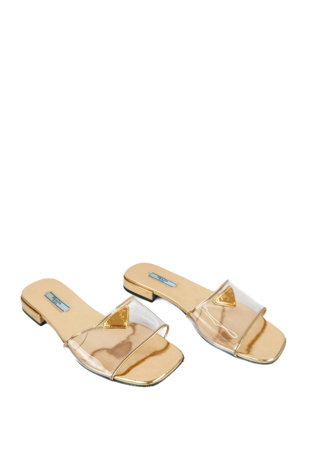 Prada gold sandals (39)
