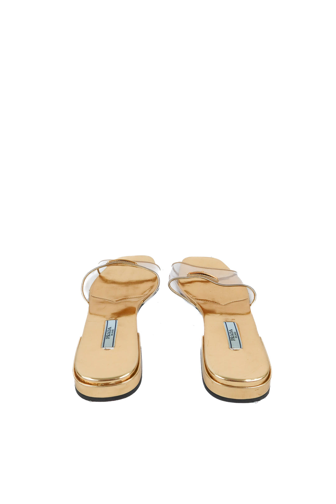 Prada gold sandals (39)