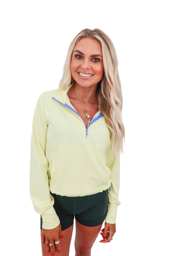 Travis Mathew yellow half zip NWT (XS)