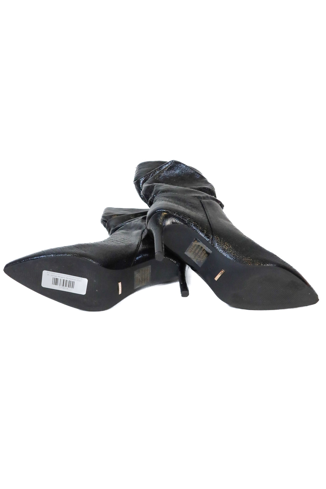 Billini black snakeskin ruched booties NWOT (8; retail $120)