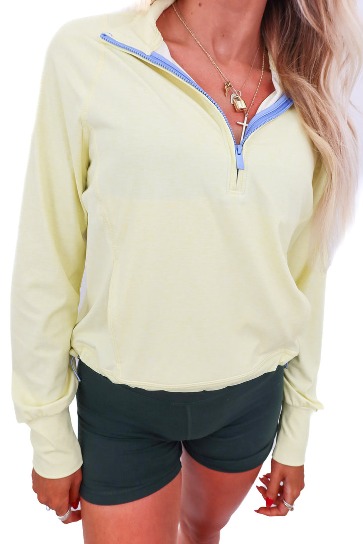 Travis Mathew yellow half zip NWT (XS)