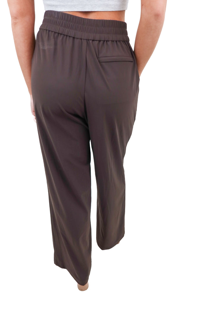 Athleta dark brown wideleg pants (2)