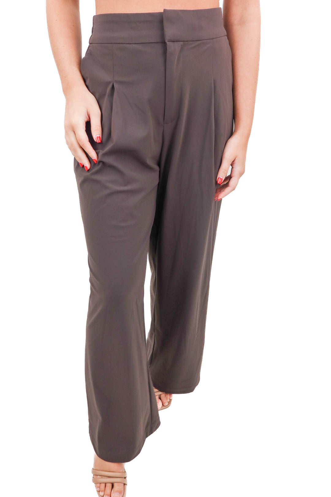 Athleta dark brown wideleg pants (2)