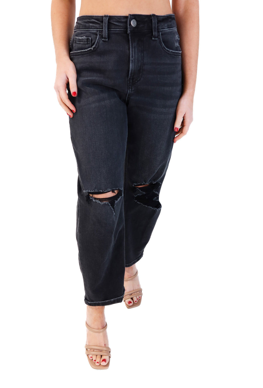 Vervet black wide leg jeans (26; retails for $84.90)