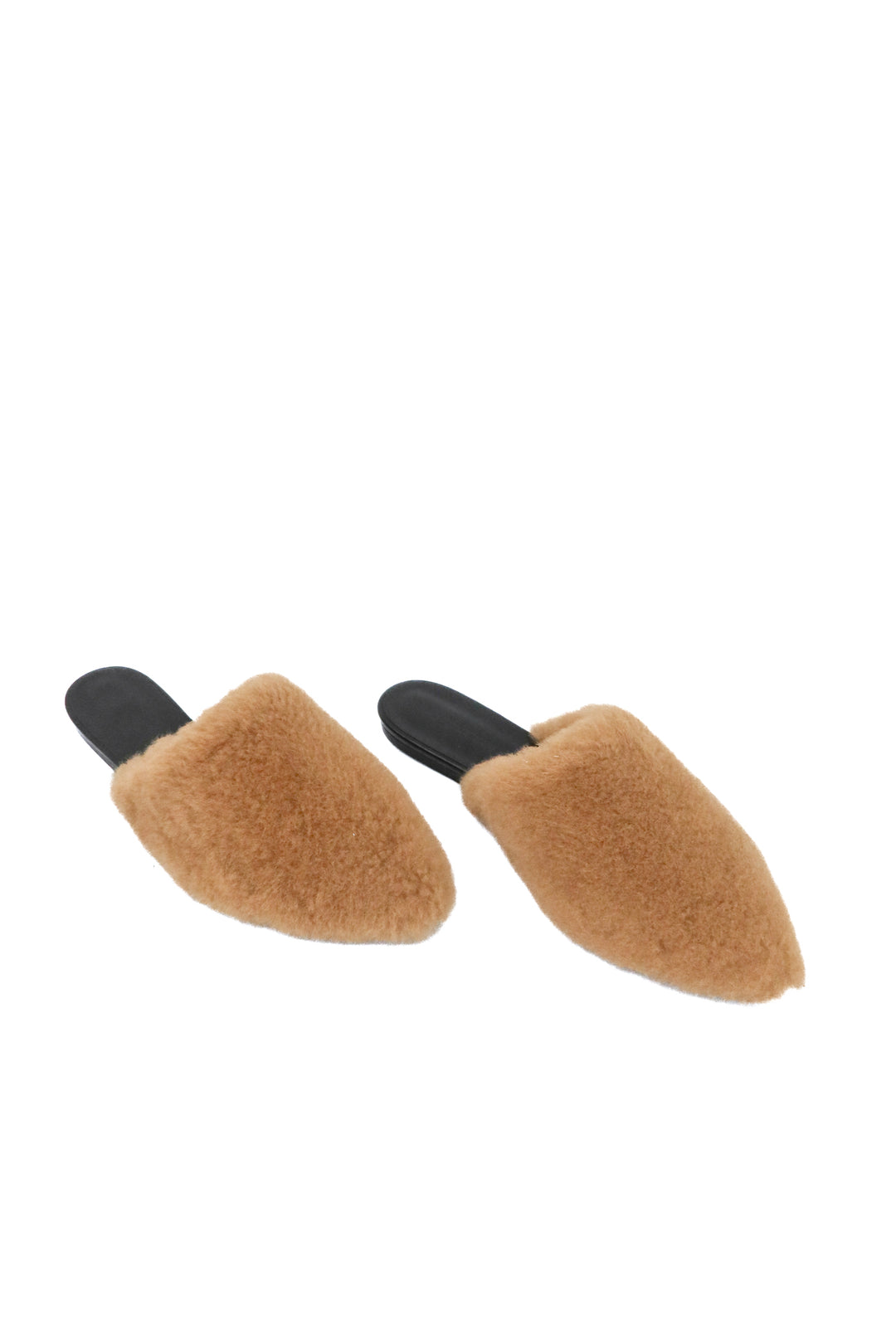 jenni kayne brown fuzzy mule flats (39; retail $425)