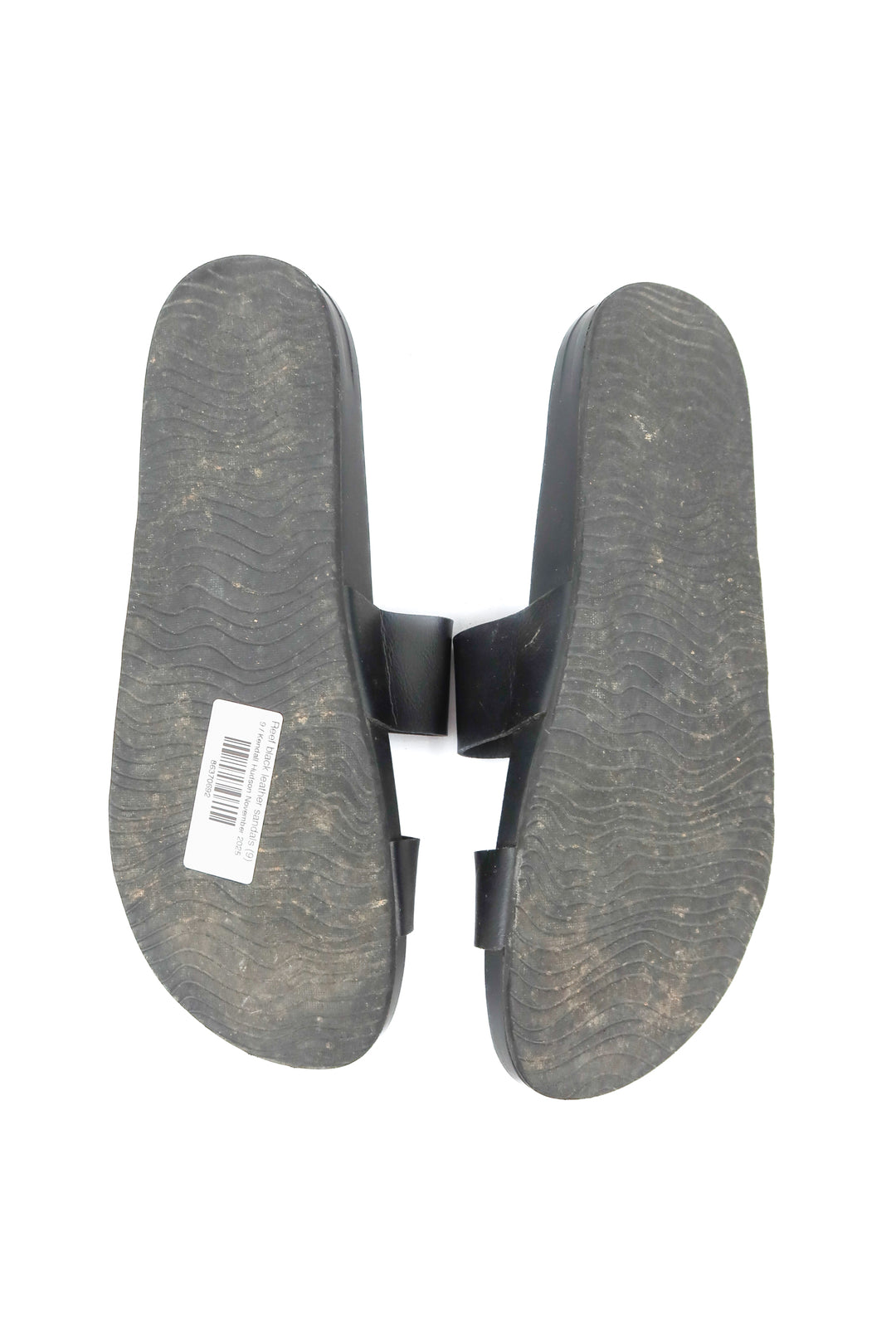 Reef black leather sandals (9)