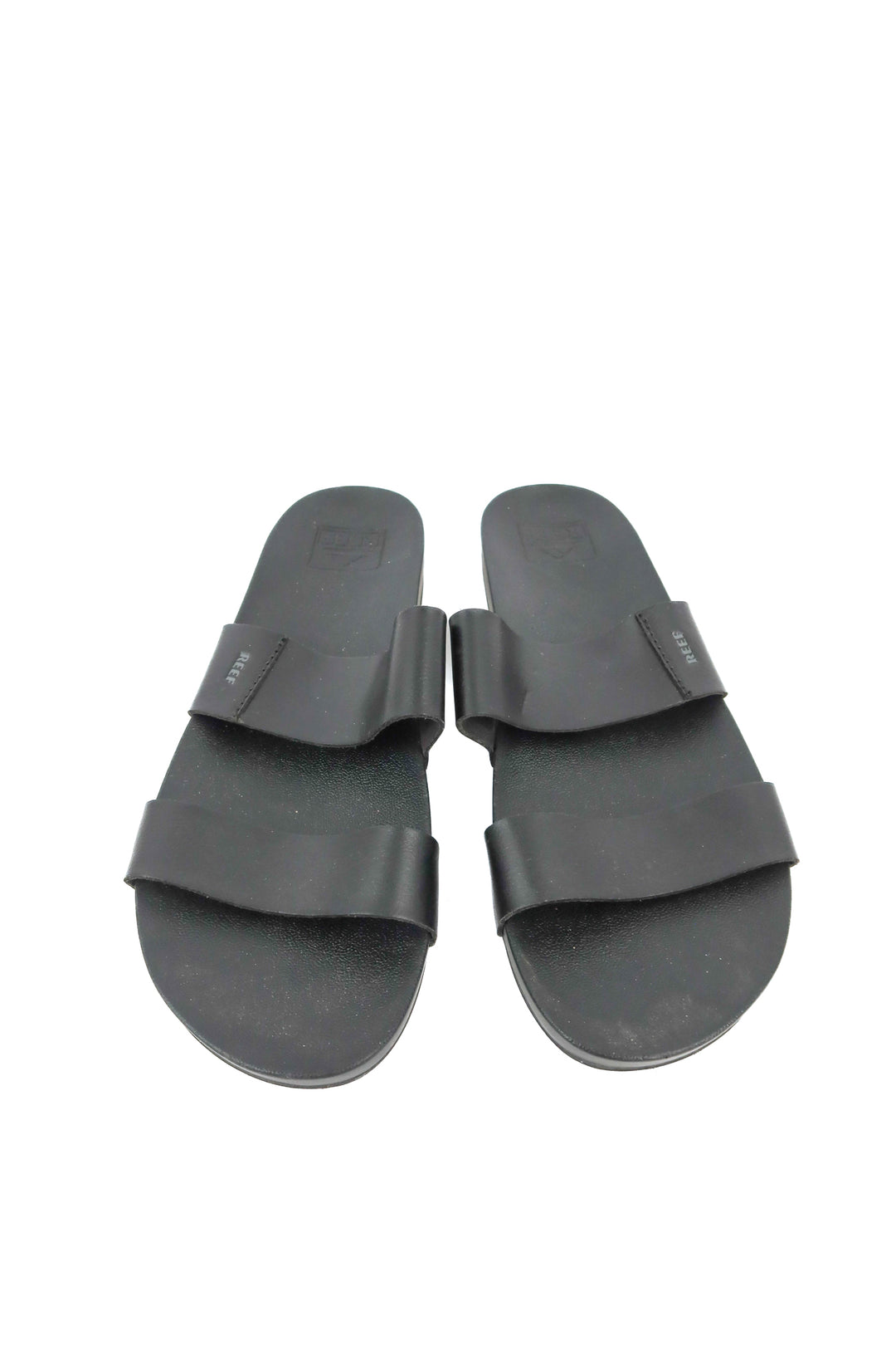 Reef black leather sandals (9)