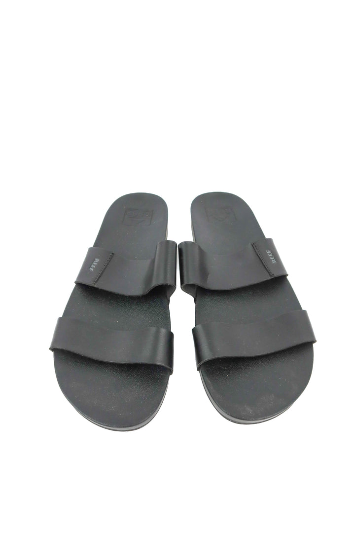 Reef black leather sandals (9)