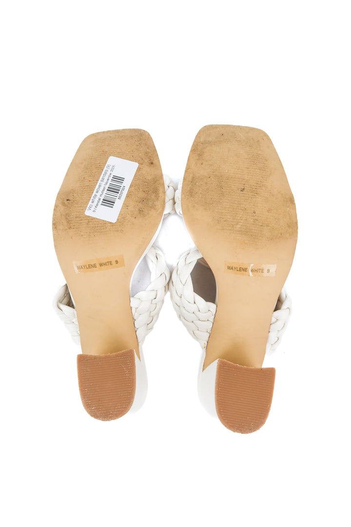 Vici white woven sandals (9)
