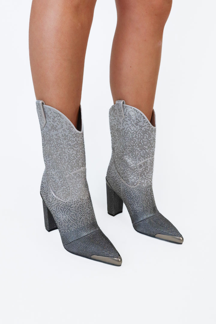 Daniel X diamond rhinestone boots NWOT (8/38; retail $395)