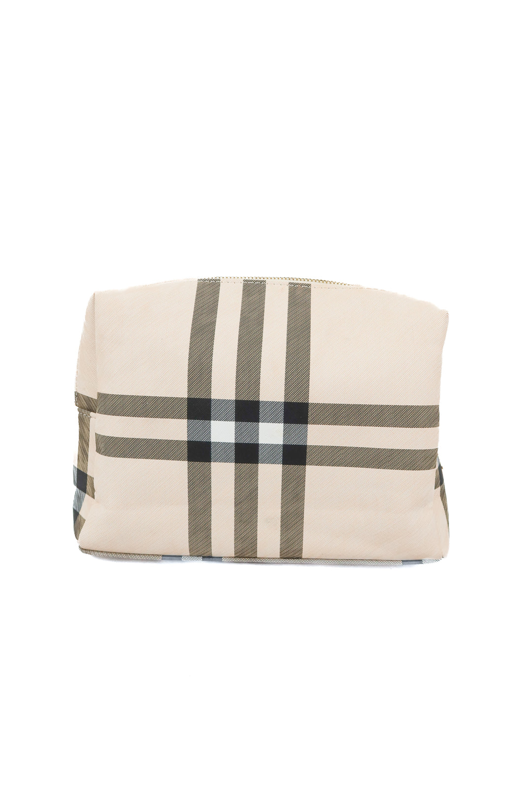Plaid makeup bag