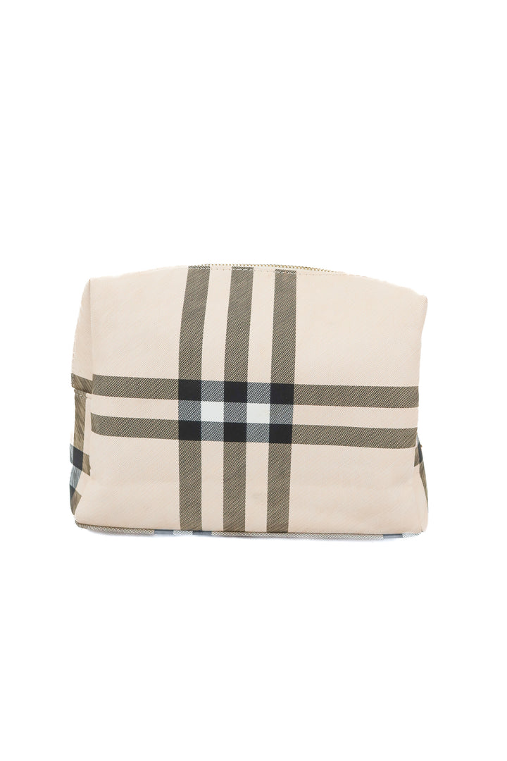 Plaid makeup bag