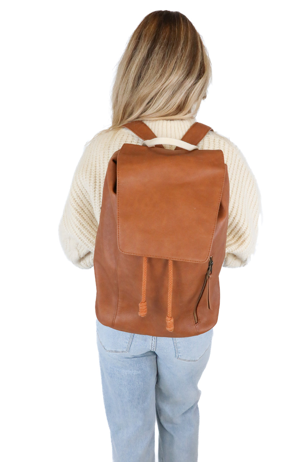 Universal Threads Cognac Faux Leather Backpack