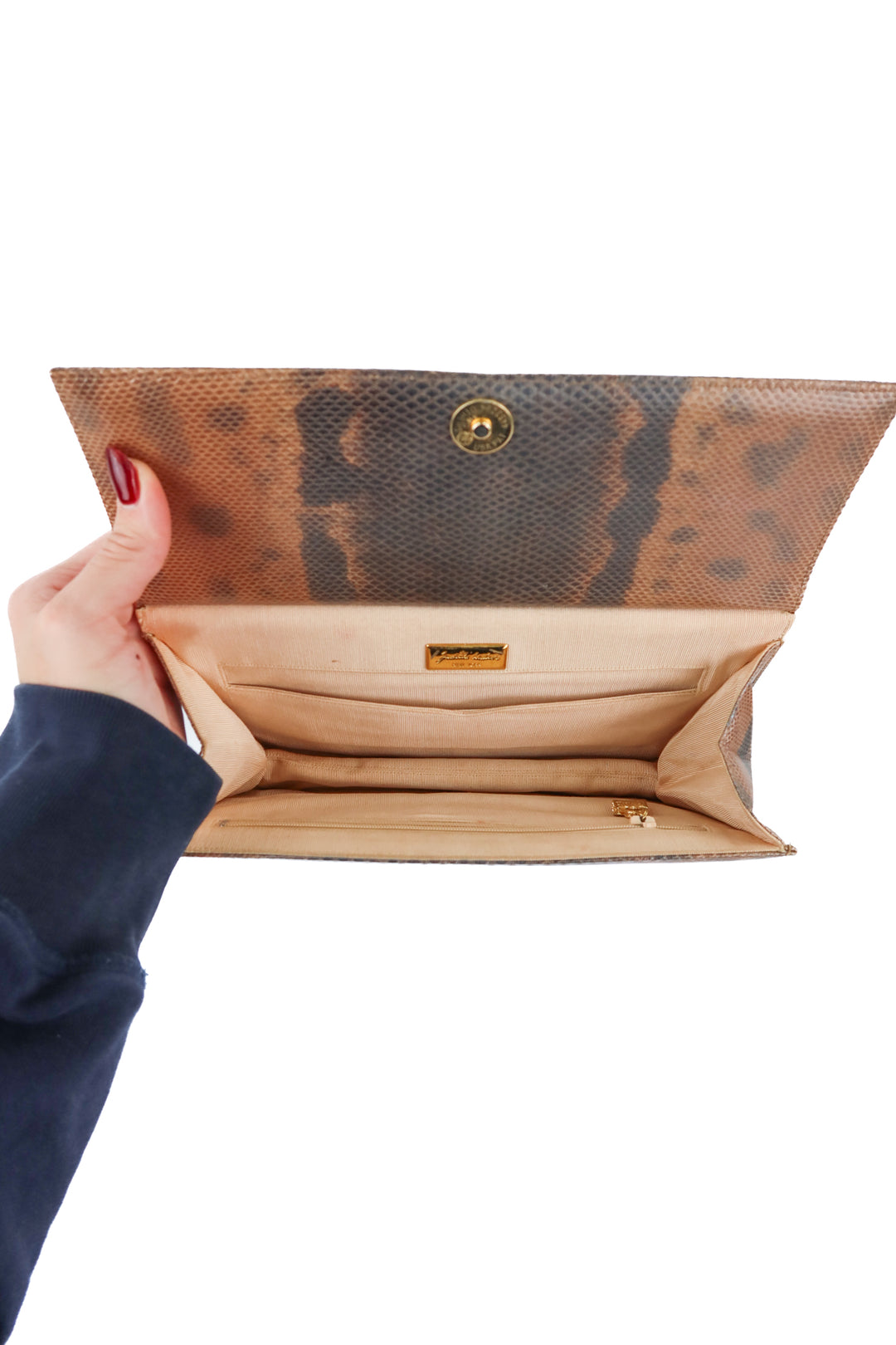 Judith Leiber snakeskin clutch