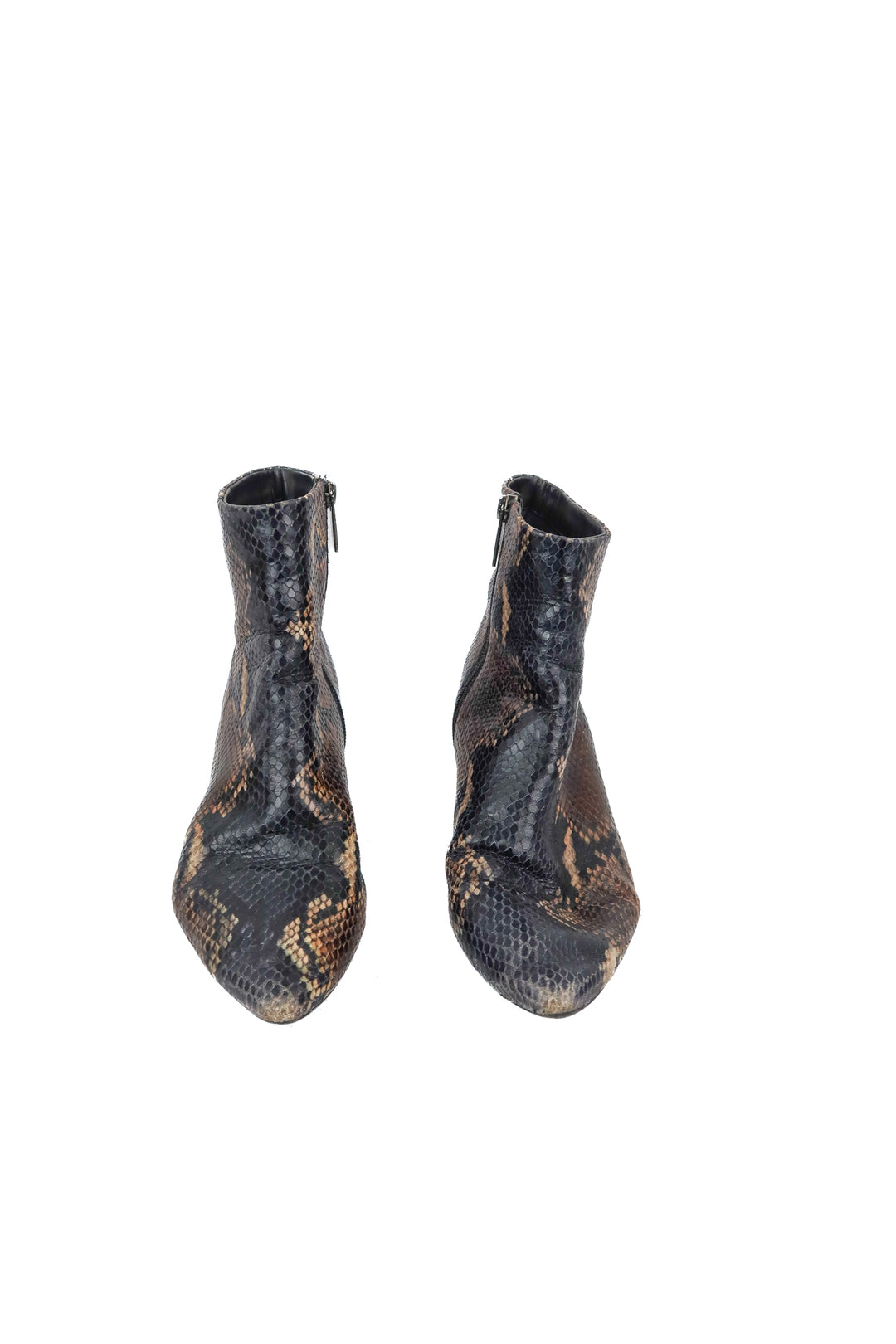 Aquatalia snakeskin booties (9.5; retail $395)