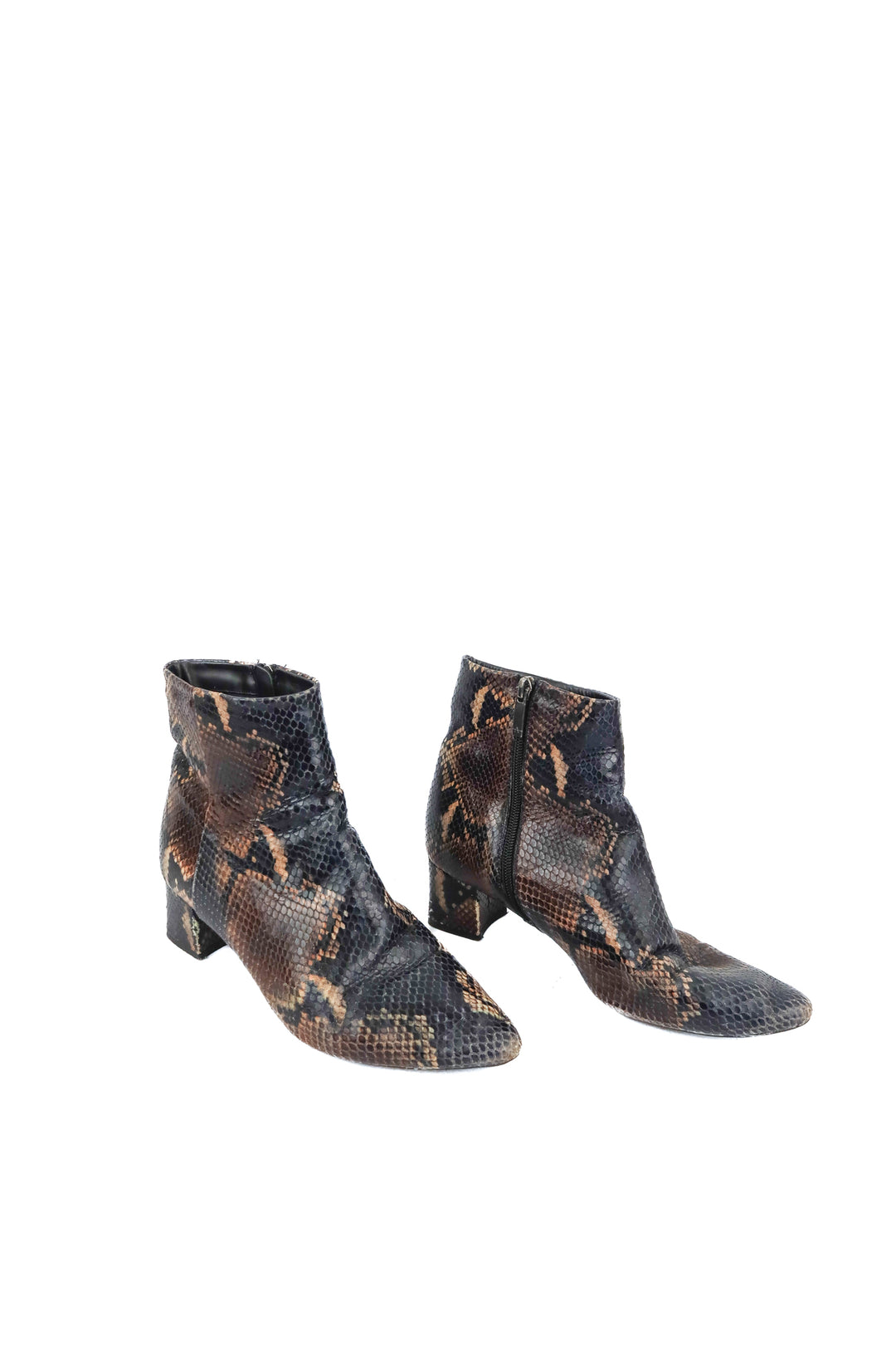 Aquatalia snakeskin booties (9.5; retail $395)