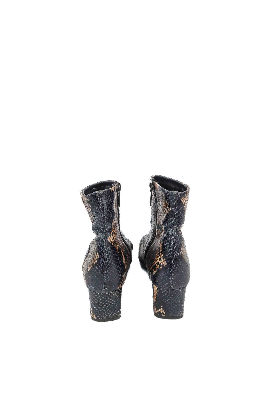 Aquatalia snakeskin booties (9.5; retail $395)