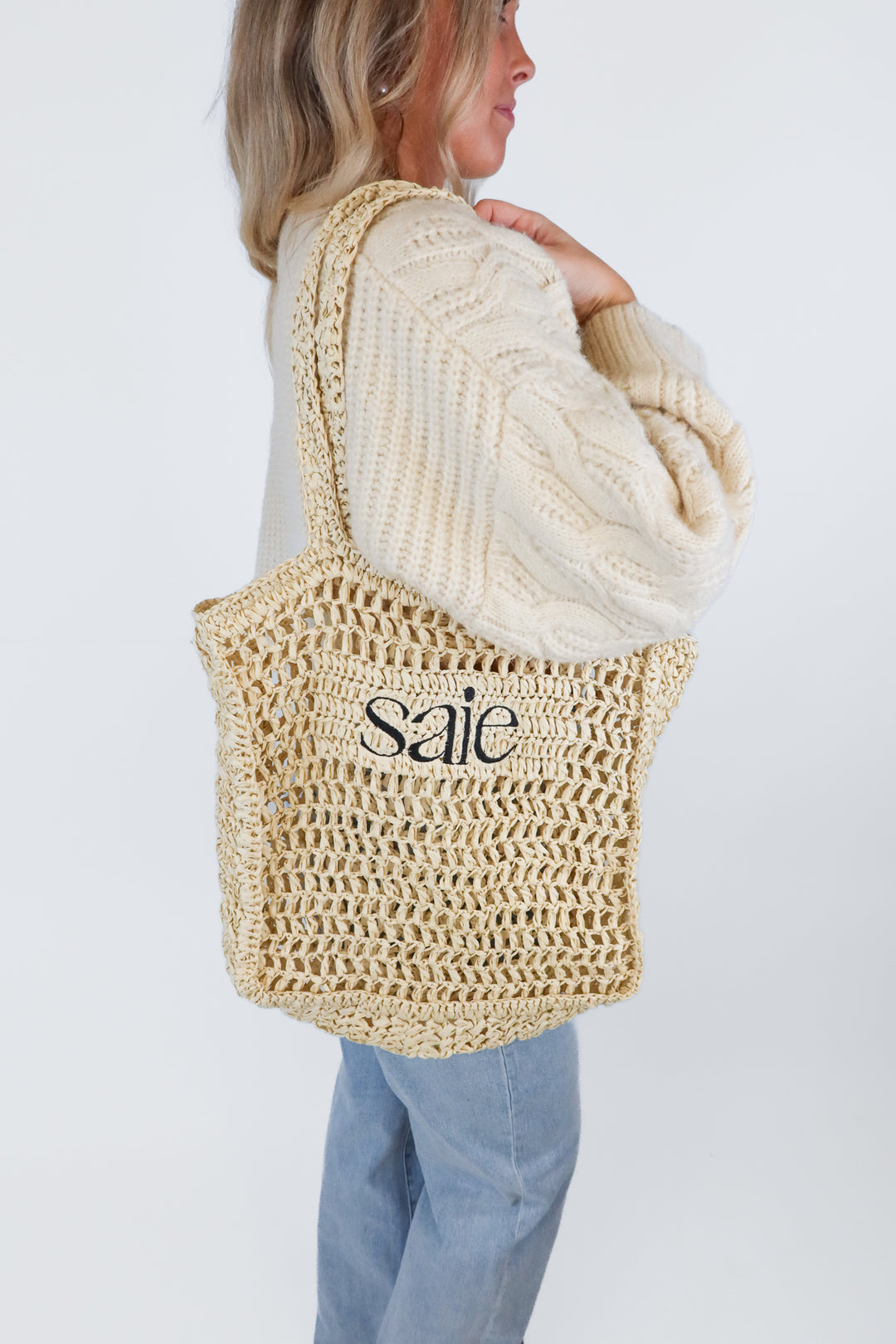 Saie Raffia Tote (retail $50)