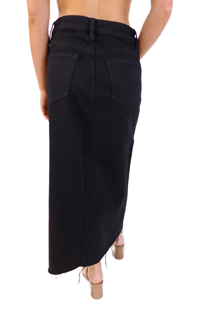 Vici black denim midi skirt NWT (m; retails for $64)