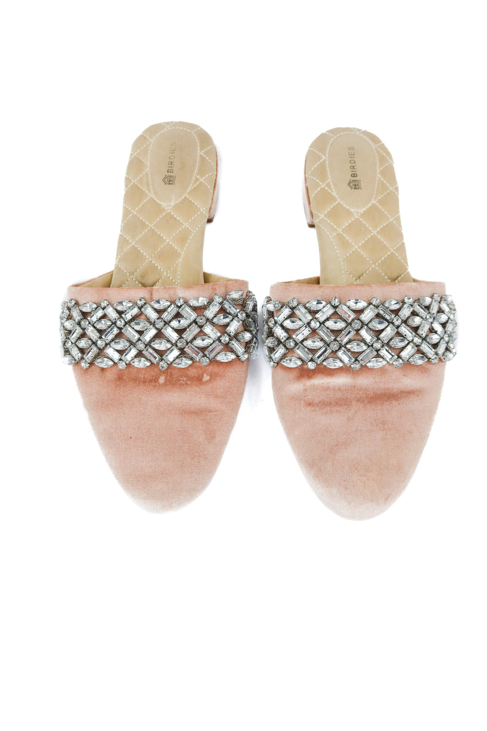 Birdies velvet pink slides (9)
