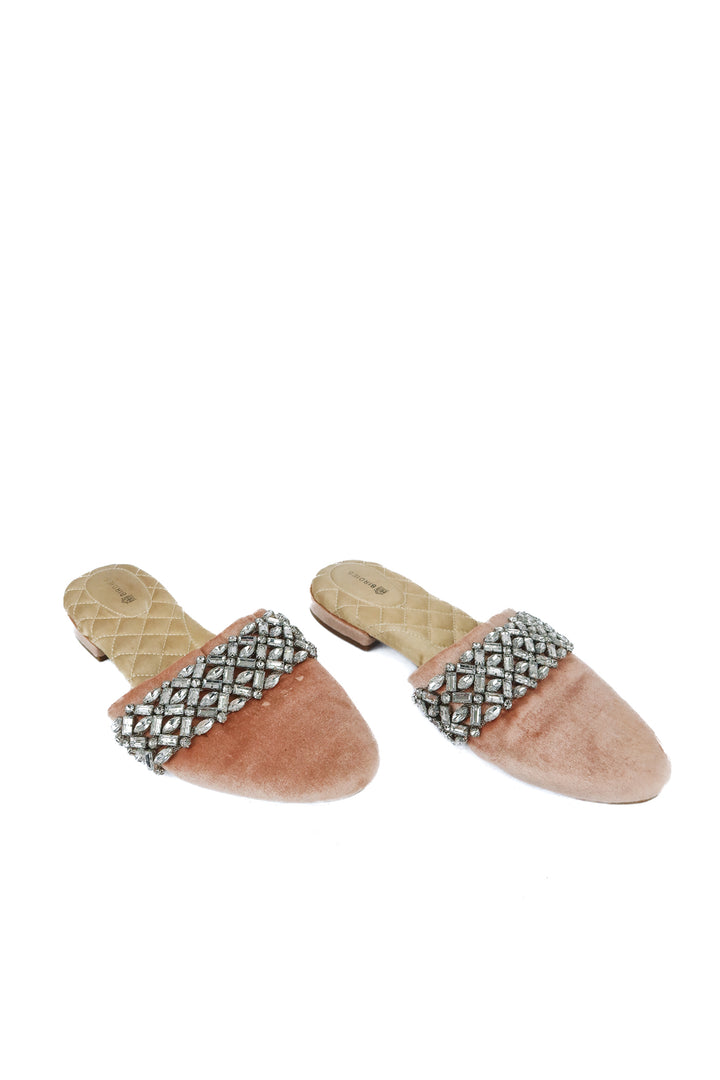 Birdies velvet pink slides (9)