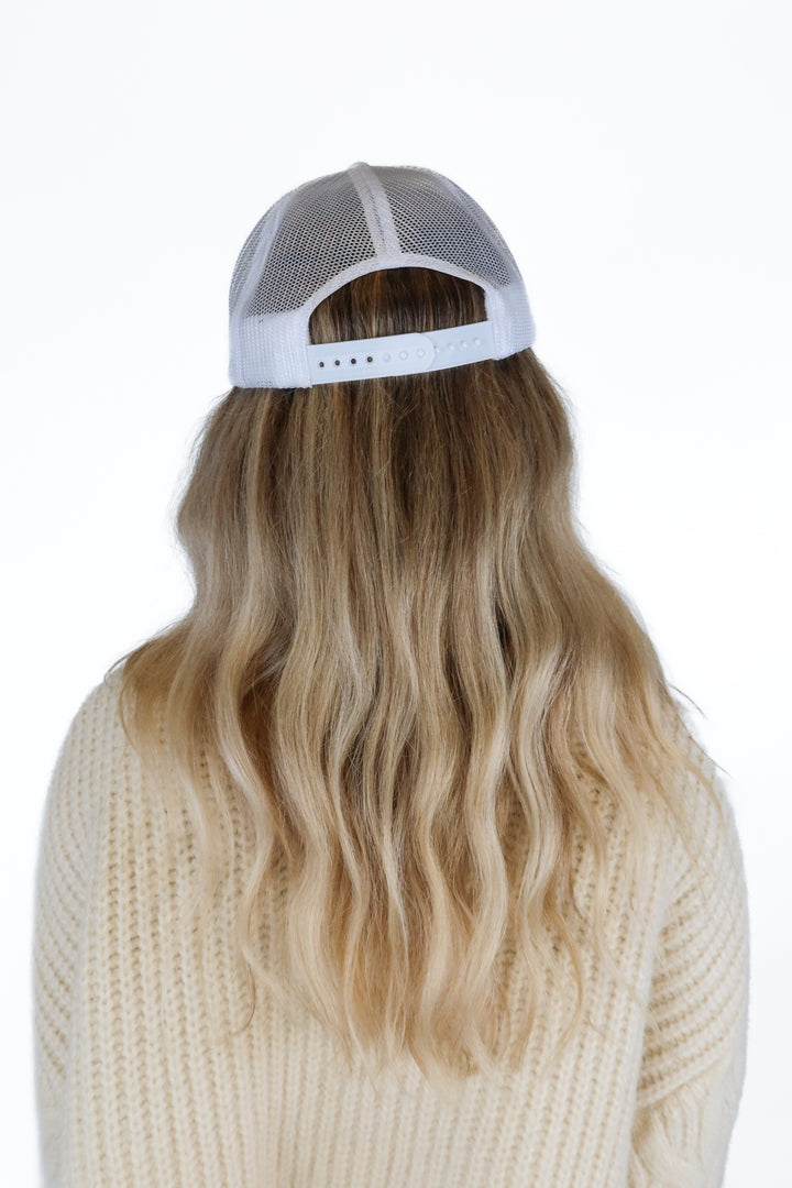 White Long Live Cowgirls Trucker Hat