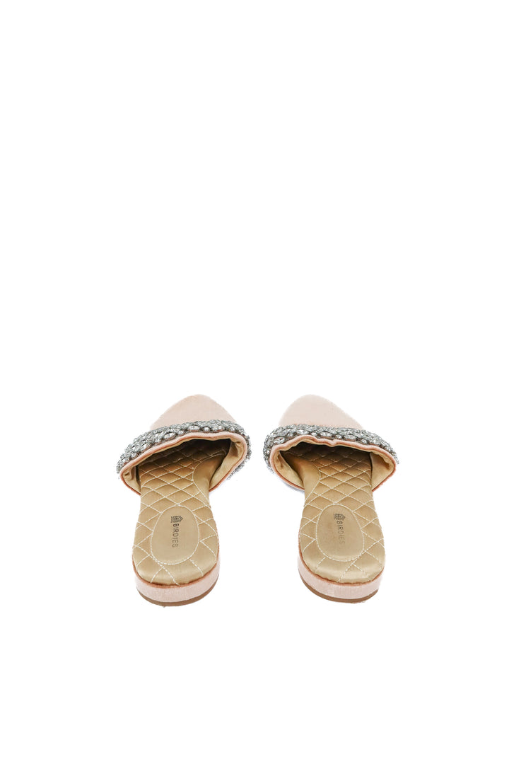 Birdies velvet pink slides (9)