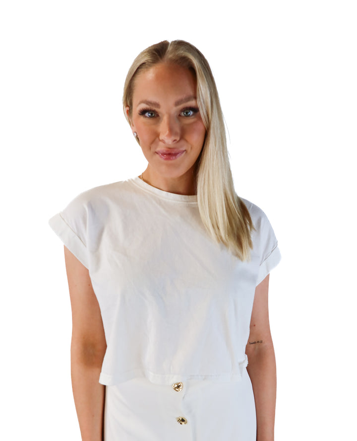 benaar white t shirt (S; retails for $110)