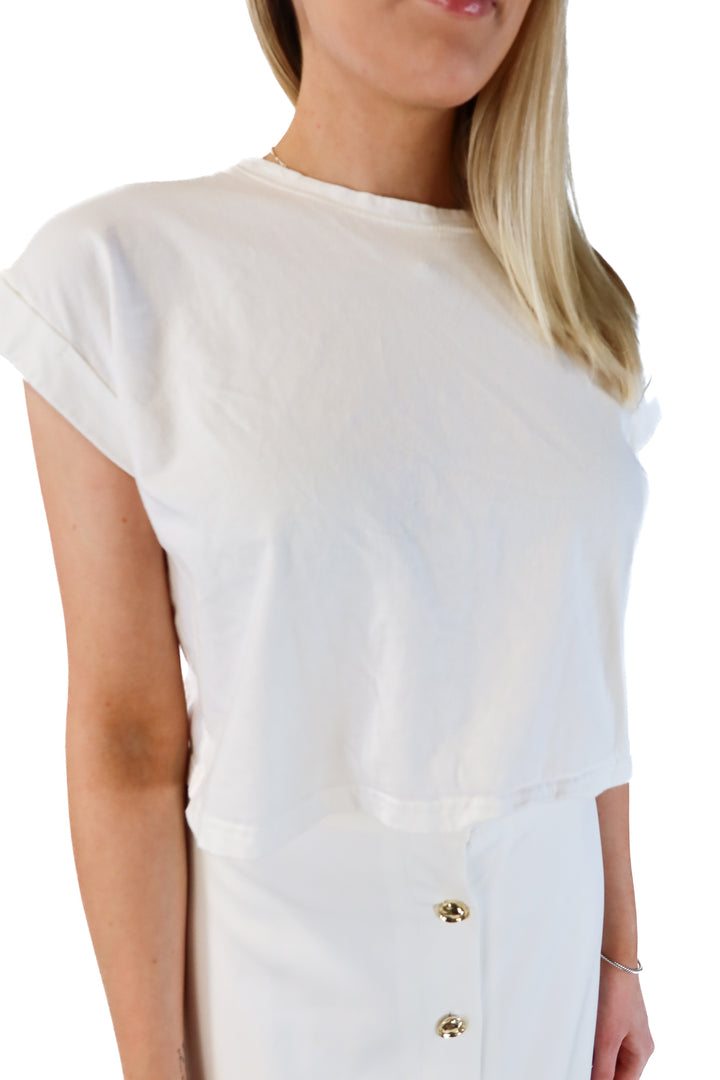 benaar white t shirt (S; retails for $110)