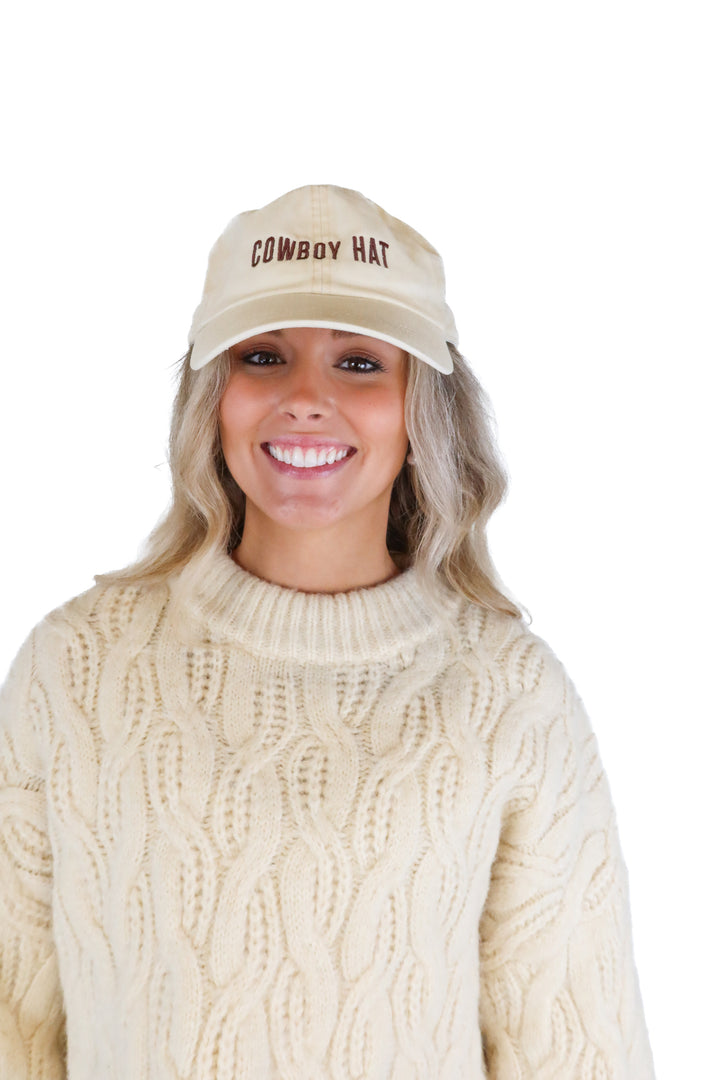 Beige/Brown COWBOY HAT Cap