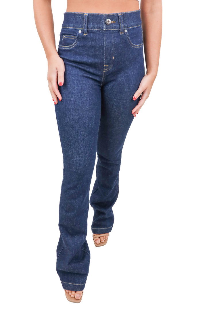 Spanx dark wash wideleg jeans (S)