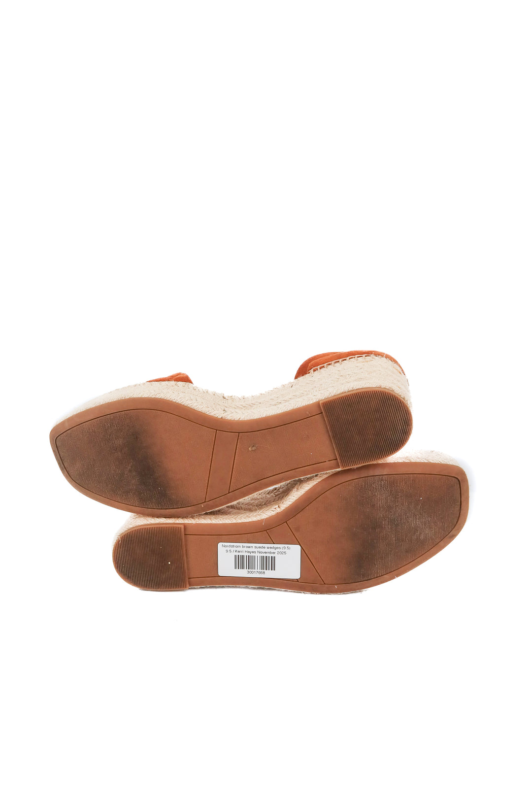 Nordstrom brown suede wedges (9.5)
