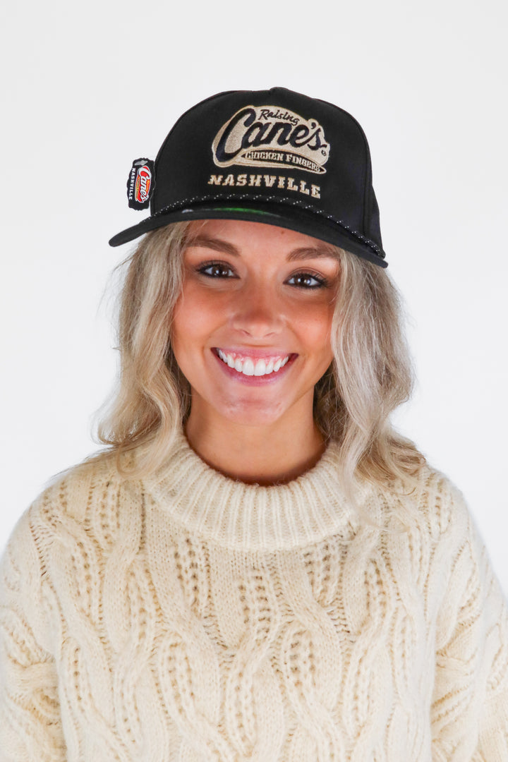 Black Raising Cane's Nashville Trucker Hat NWT