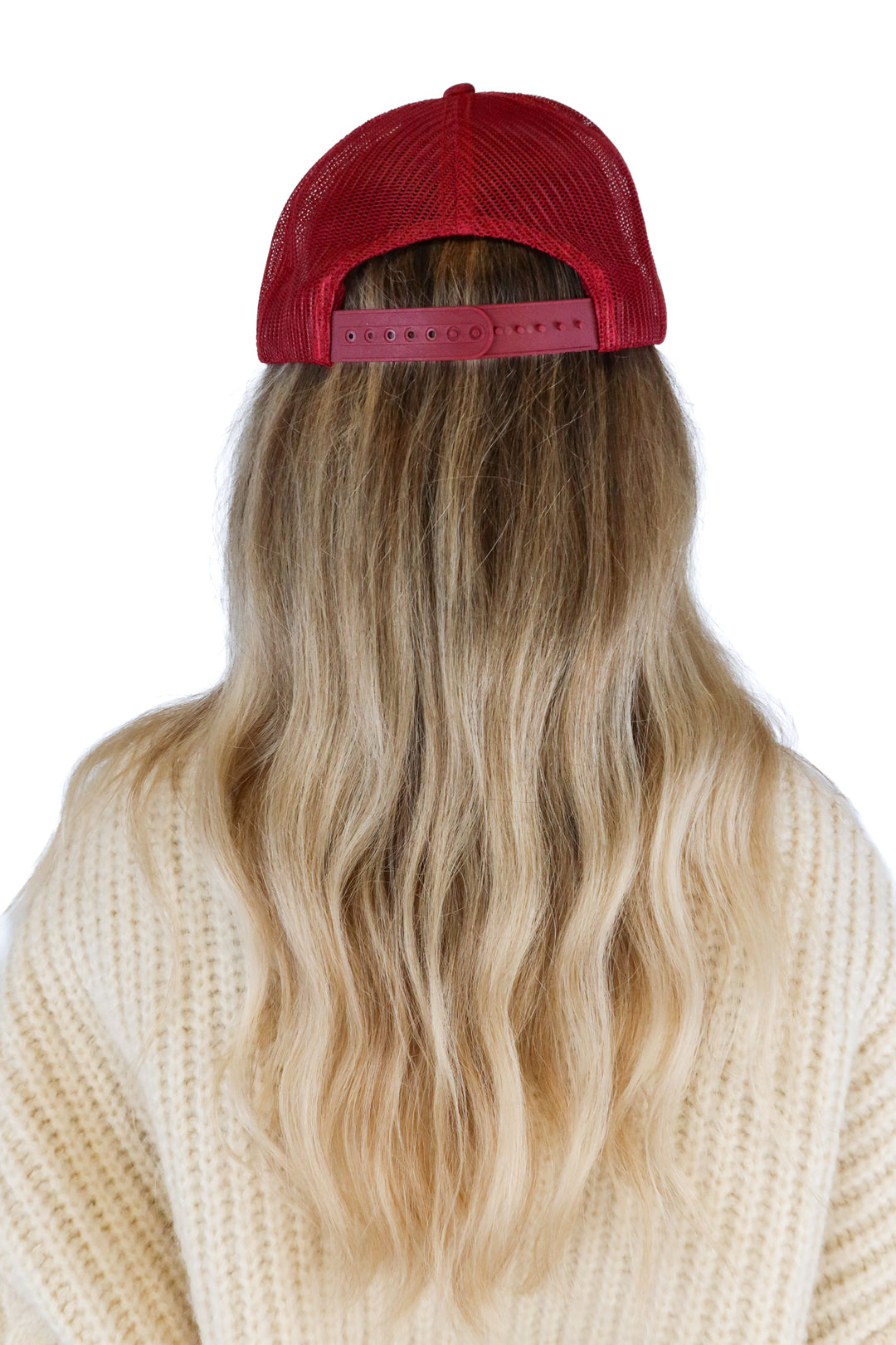 Little Bird Trucking Burgundy Feather Trucker Hat
