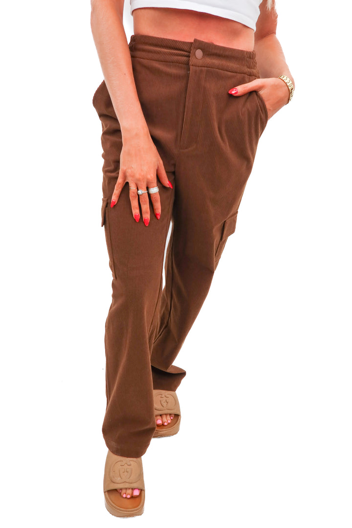 Varley brown cargo cords (XXS) NWT