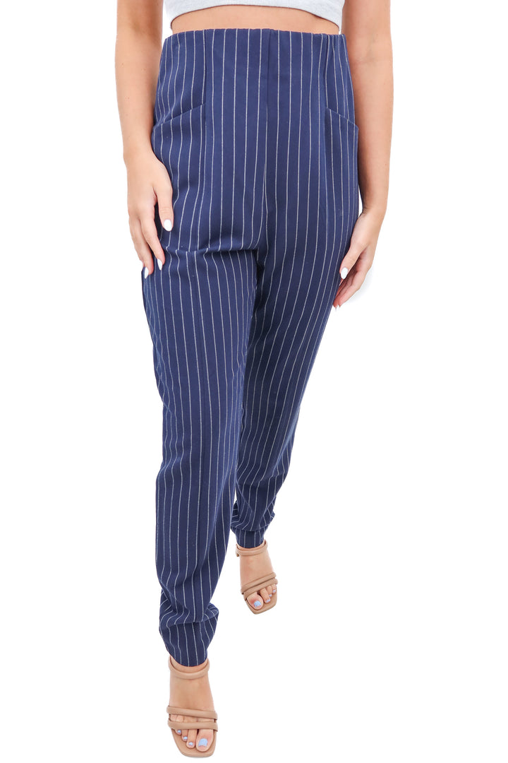 LPA pinstriped navy pants (S)