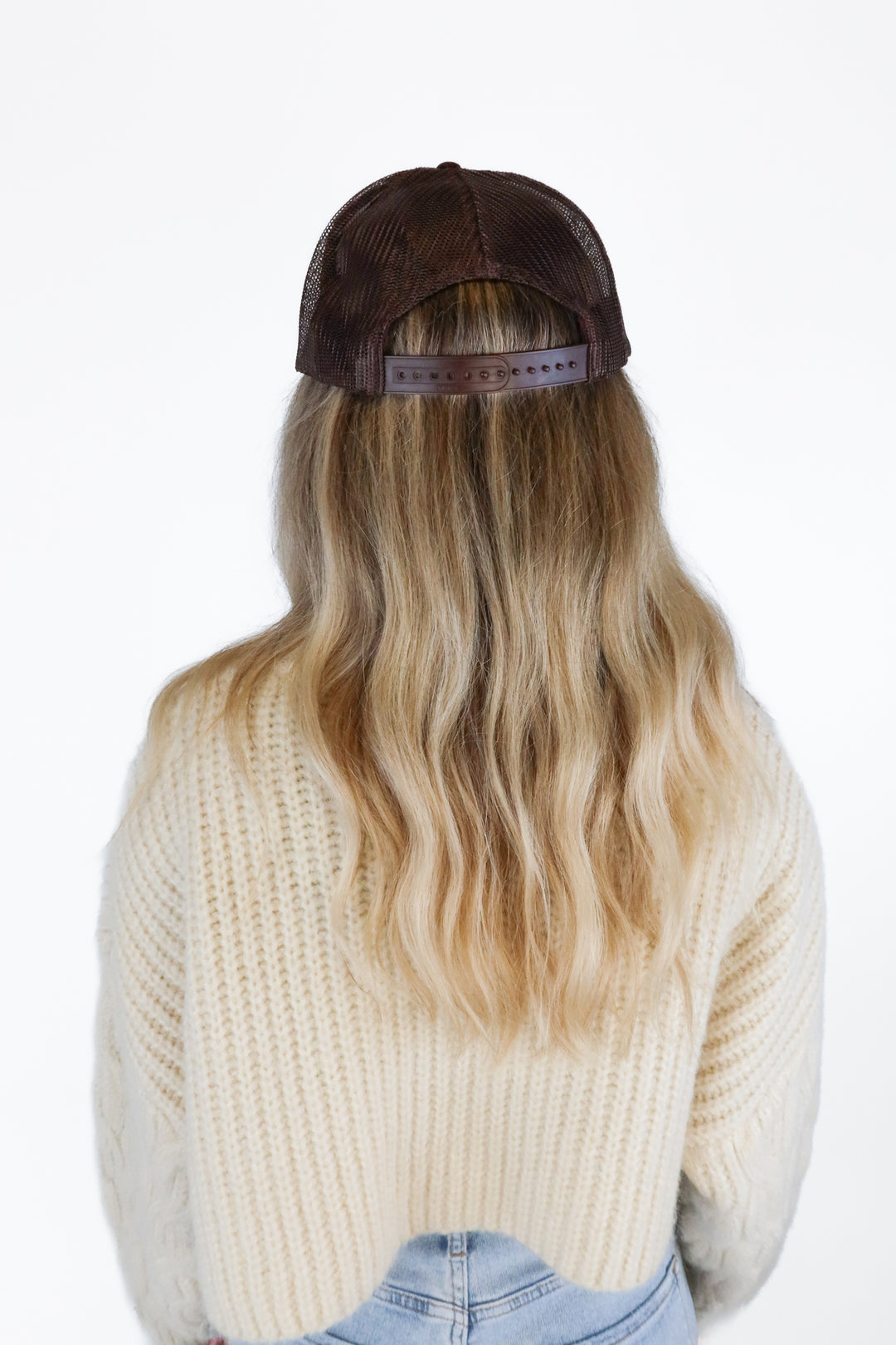 Carly Jean Beige/Brown Surfing Cowgirls Trucker Hat