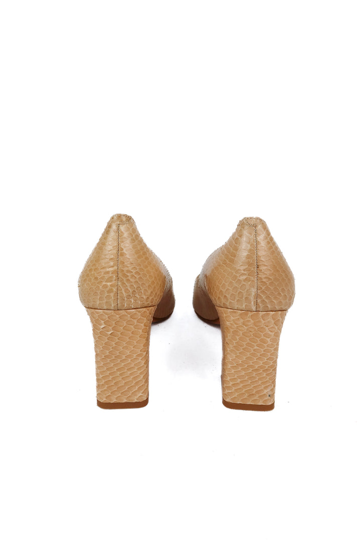Marc Fisher nude snakeskin heels (9)