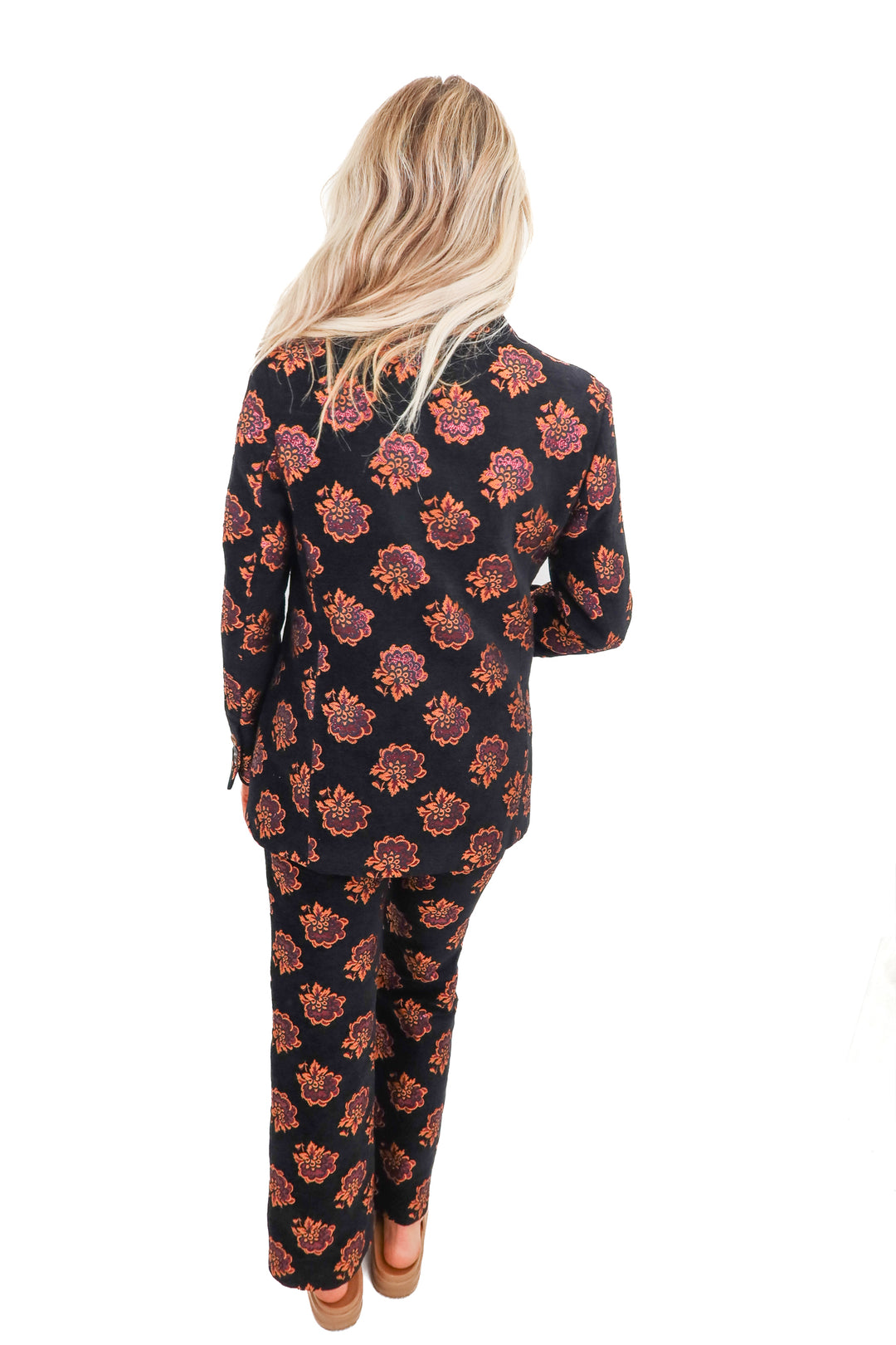 double j rosette jaquard blazer set NWT (xs; retail $1,725)