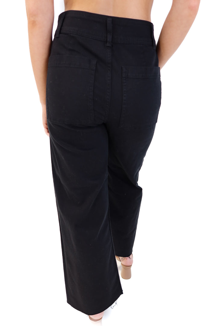 Antonio Melani black wide leg jeans (4; retails for $129)