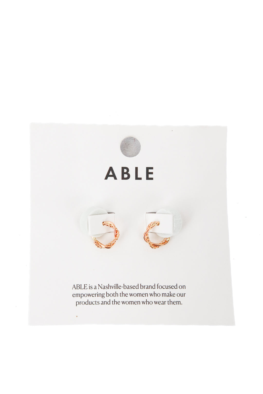 Able braided mini hoops NWT