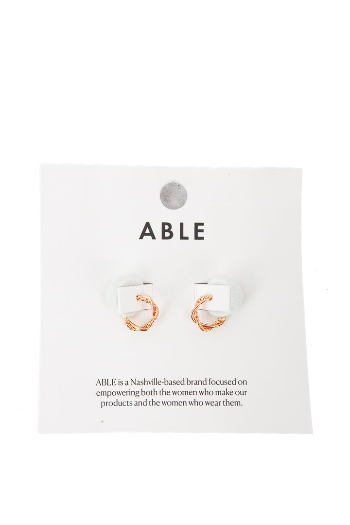 Able braided mini hoops NWT