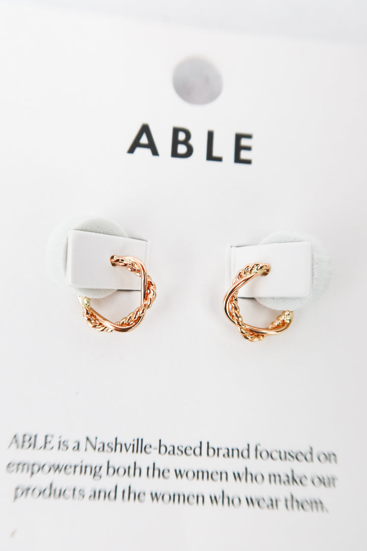 Able braided mini hoops NWT