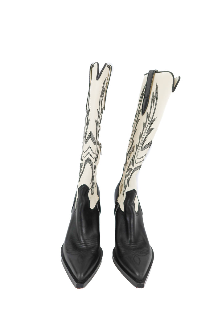 Dolce Vita black and white cowboy boots (7)