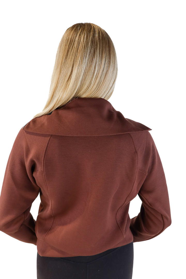 Spanx espresso half zip NWT (xs; retails for $118)